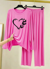 WOMEN’S NIGHT SUIT (jersey with Contrast Trouser