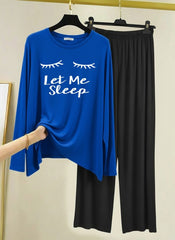WOMENS NIGHT SUIT (Jersey with Contrast Trouser)