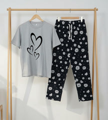 WOMEN’S NIGHT SUIT (with Contrast Trouser)