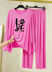 WOMEN’S NIGHT SUIT (jersey with Contrast Trouser