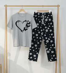 WOMEN’S NIGHT SUIT (with Contrast Trouser)