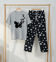 WOMEN’S NIGHT SUIT (with Contrast Trouser)