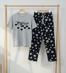 WOMEN’S NIGHT SUIT (with Contrast Trouser)