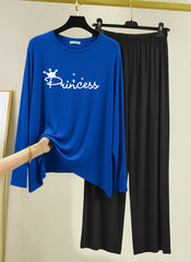 WOMENS NIGHT SUIT (Jersey with Contrast Trouser)