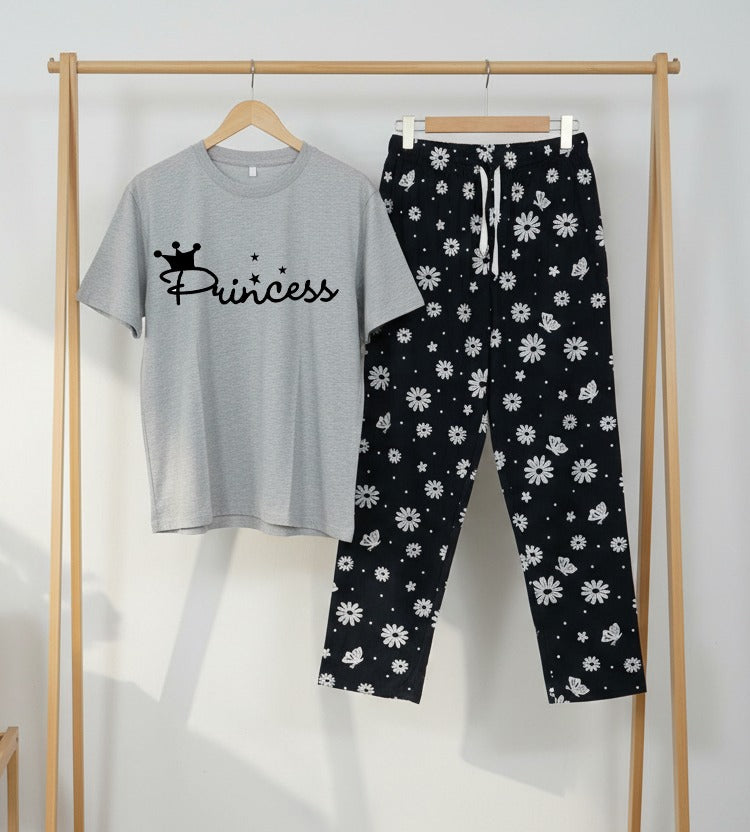 WOMEN’S NIGHT SUIT (with Contrast Trouser)