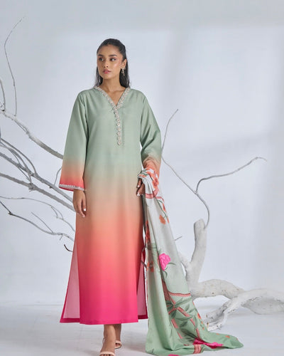 FUSION LONG 3Pcs EDITION || SWISS LAWN 3 Pcs SUIT CHAPTER