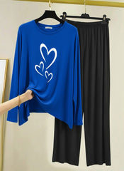 WOMENS NIGHT SUIT (Jersey with Contrast Trouser)