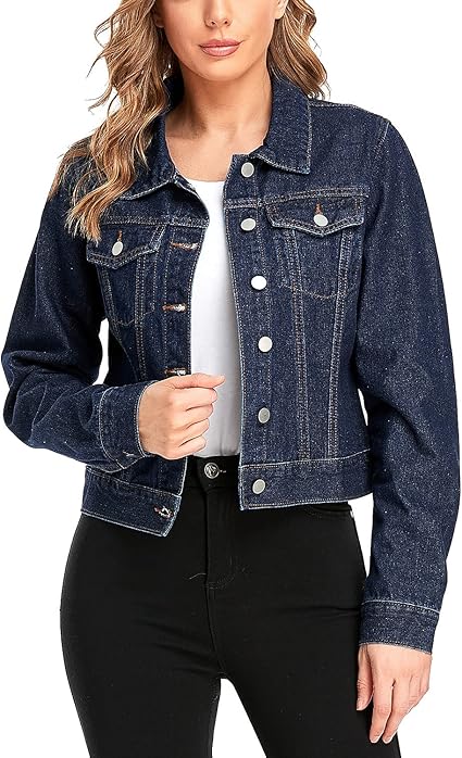 SHORT BODY DENIM JACKET FOR GIRLS
