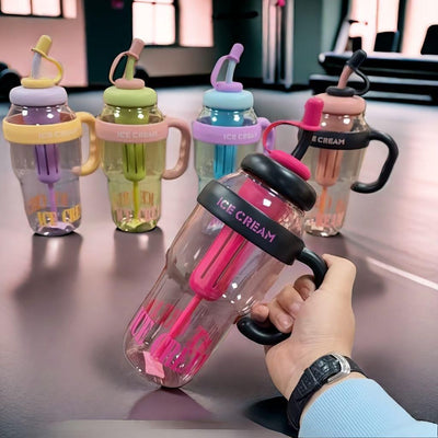 Stay Hydrated in Style – 1200ML Large Capacity Sports Water Bottle with Tea Infuser &amp; Straw