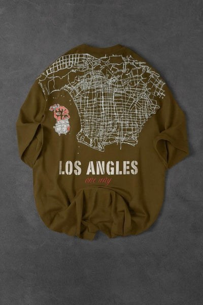 Los angeles Front back  Printed Dropshoulder
