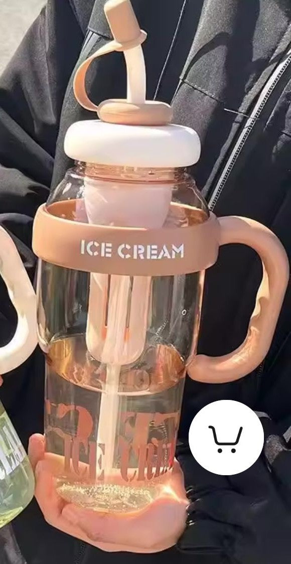 Stay Hydrated in Style – 1200ML Large Capacity Sports Water Bottle with Tea Infuser &amp; Straw