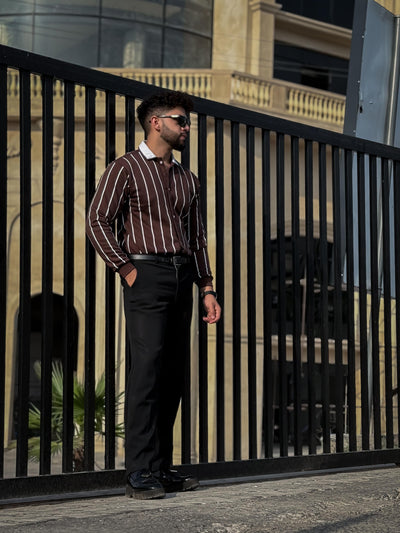 Printed Lining Shirt Style Jacket