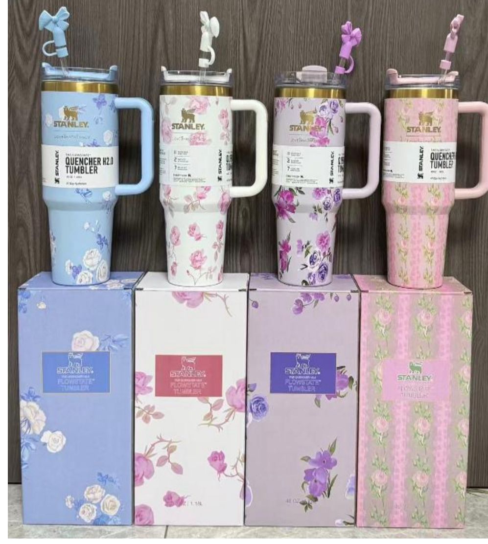 Stanley Tumbler 40oz x Flower Design