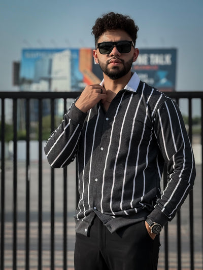 Printed Lining Shirt Style Jacket