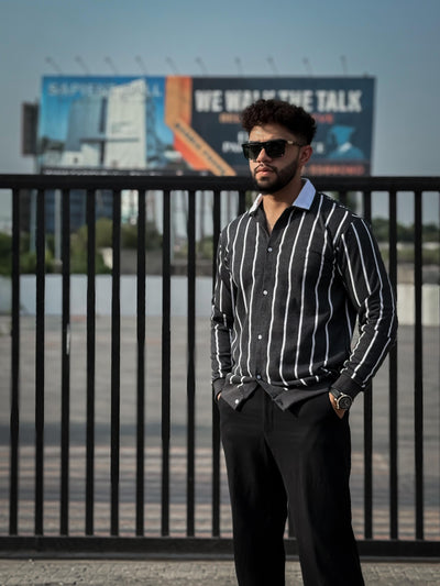 Printed Lining Shirt Style Jacket